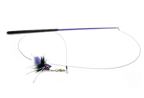 Kats_N Us Cat Toy Wand with Bugsy Bug Fly - Purple