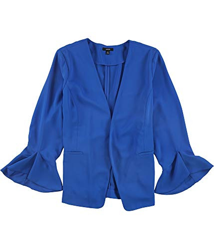 Alfani Womens Open Front Flutter Sleeves Jacket Blue XS