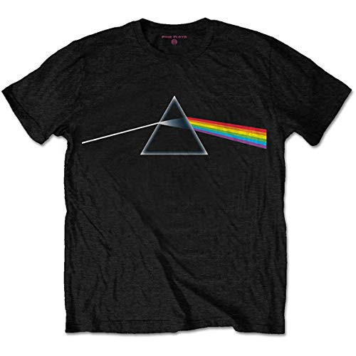 Pink Floyd T Shirt Dark Side Of The Moon Album Band Logo Official Mens Black Size M