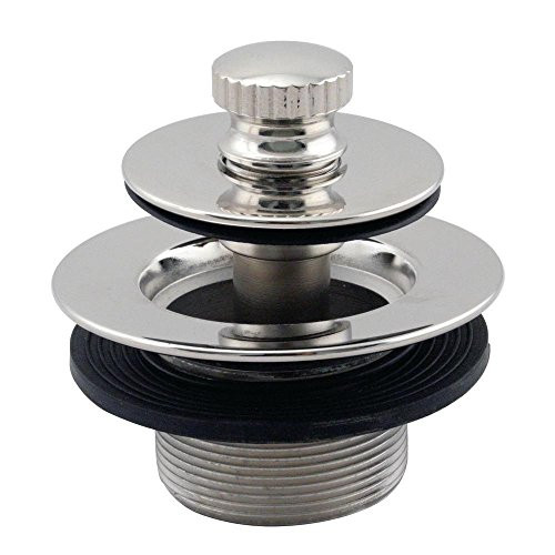 Westbrass D331-F-26 1-3/8-Inch NPSM Fine Thread Twist-and-Close Bath Drain Plug, Polished Chrome