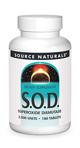 Source Naturals S-O-D  Superoxide Dismutase - Dietary Supplement - 180 Tablets