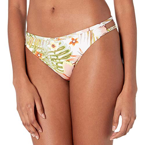 Roxy Junior_s Printed Beach Classics Full Bikini Bottom  Bright White HERBIER S  XS