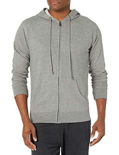 MJ Soffe Men_s French Terry Zip Hooded Sweatshirt  Graphite Heather  Medium