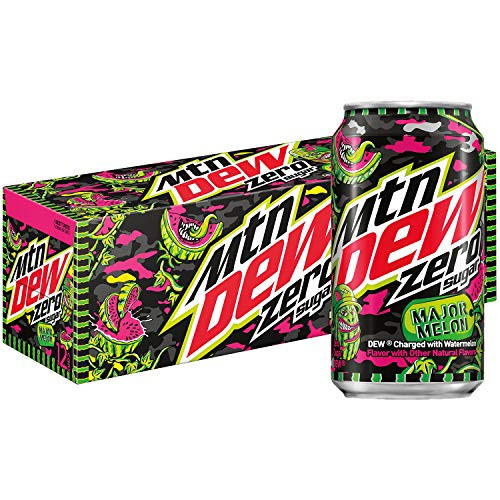 Mtn Dew Zero  Major Melon  12oz Cans -12 Pack-