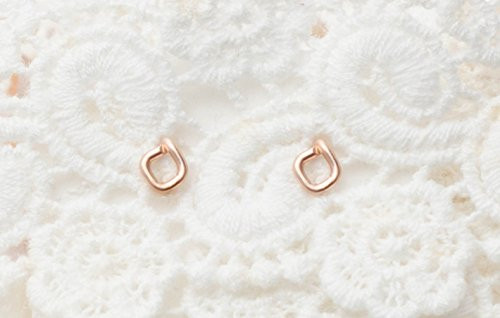 Teeny Tiny Rose Gold Earrings Square Studs 14k Goldfill Geometric Super Small Studs