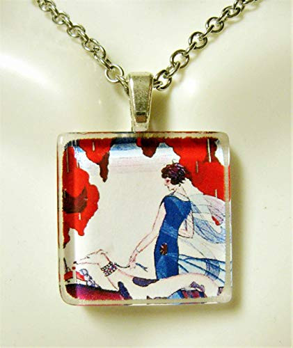 La Vie Parisienne 1920_s magazine with greyhound pendant and chain - DGP01-147