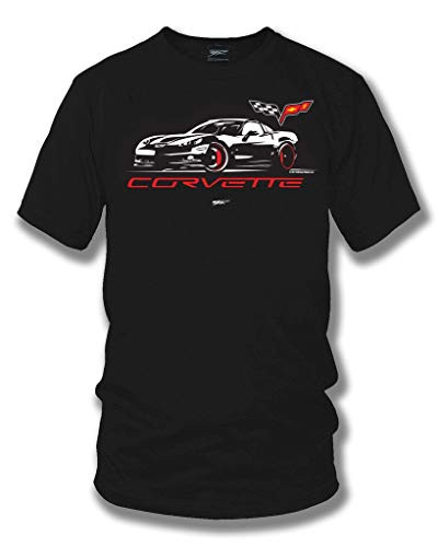 Wicked Metal Corvette c6 Stylized - Corvette C6 Stylized Logo Shirt - Muscle Car T-Shirt - Corvette C6 t-Shirt - XL Black
