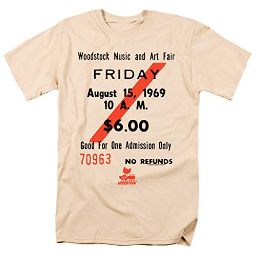 Popfunk Woodstock Music Festival Friday Ticket T Shirt  and  Stickers -Large- Cream Popfunk Woodstock Music Festival Friday Ticket T Shirt  and  Stickers -Large- Cream