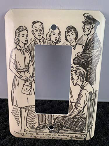 Nancy Drew Vintage Book Decora Switch Plate Light 1940_s Police Mail Mystery