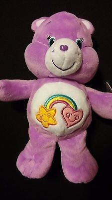 Inspire Dream Play Care Bears 8inch  Medium Purple Best Friends Friendship Bean Bag Soft Plush Toy Bear