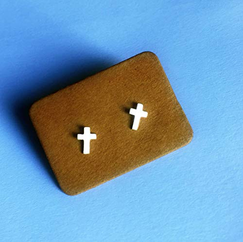 Sterling Silver Tiny Cross Stud Earrings Sterling Silver Tiny Cross Stud Earrings