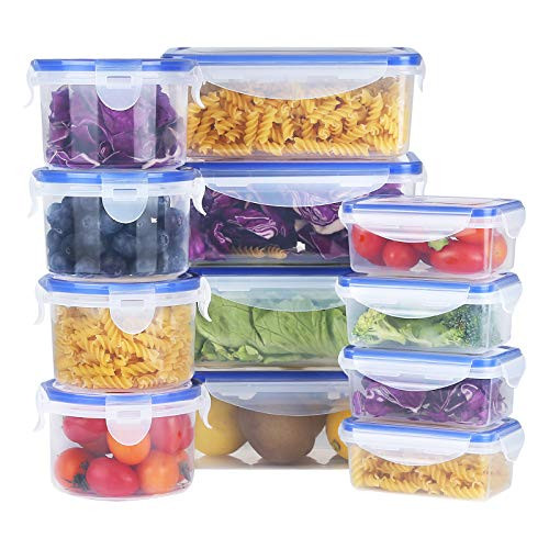Mengico Food Storage Containers Set -12 Pack- Airtight Plastic Containers with Lids - Leak Proof Kitchen and Pantry Organization - BPA-Free Food Containers Meal Prep Reusable Lunch Boxes To Go Mengico Food Storage Containers Set -12 Pack- Airtight Plastic Containers with Lids - Leak Proof Kitchen and Pantry Organization - BPA-Free Food Containers Meal Prep Reusable Lunch Boxes To Go