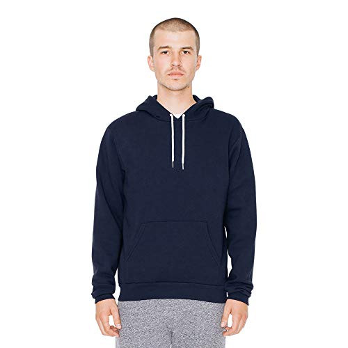 American Apparel Men_s Flex Fleece Long Sleeve Pullover Hoodie  Navy  Medium