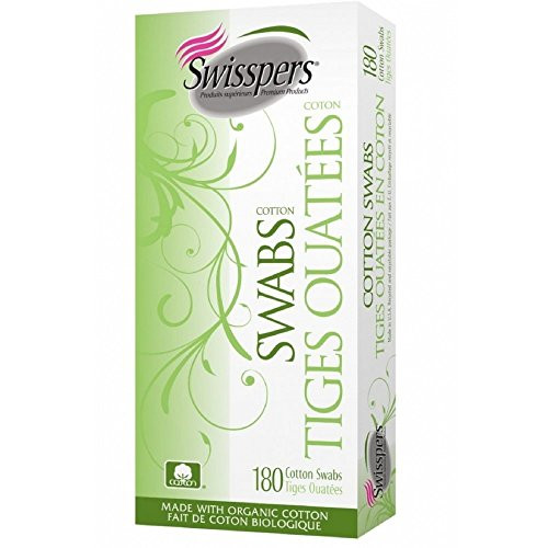 Swisspers Swabs Cotton  180 each -Pack of 6-