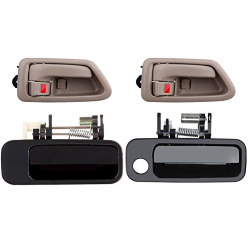 CTCAUTO Exterior Interior Door Handles  Passenger Right Side  Fit for 1997-2001 for T oyota camry  Replace OEM -4pcs-
