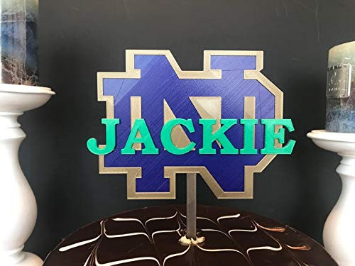 Notre Dame Fighting Irish Personalized Cake Topper