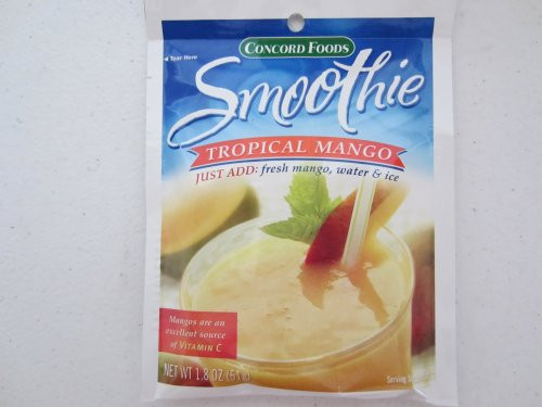 Concord Tropical Mango Smoothie Mix  1.8-Ounce Packages -Pack of 18 -