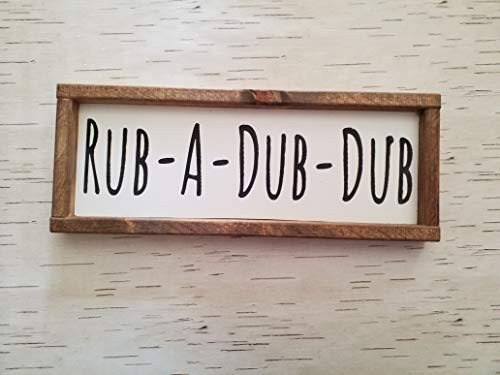 RUB-A-DUB-DUB - BATHROOM WOOD SIGN - KIDS BATHROOM
