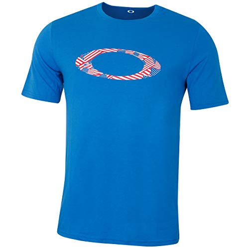 Oakley Men_s Ellipse USA Pattern Tee  Matrix Blue  L