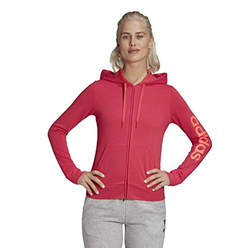 adidas Female Essentials Linear Full-Zip Hoodie  Power Pink Signal Pink XS