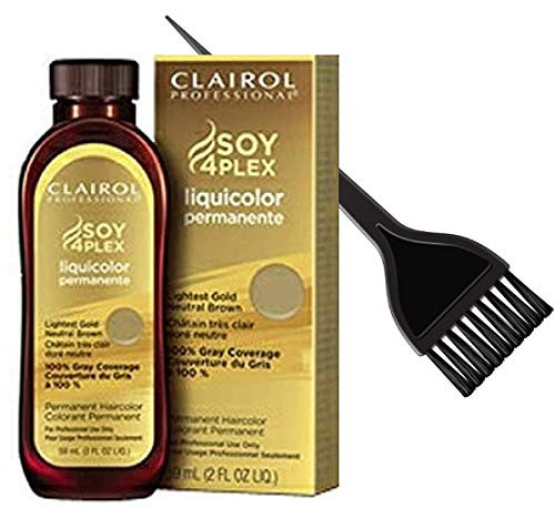 Clairol Soy4Plex LiquiColor PERMANENT Liquid HAIR COLOR Dye -w Sleek Tint Brush- Gray Busters Permanente Professional Grey Haircolor -9NN Very Light Rich Neutral Blonde- Clairol Soy4Plex LiquiColor PERMANENT Liquid HAIR COLOR Dye -w Sleek Tint Brush- Gray Busters Permanente Professional Grey Haircolor -9NN Very Light Rich Neutral Blonde-