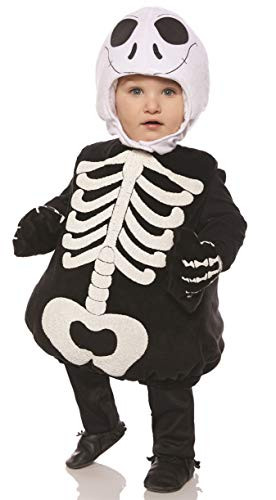 UNDERWRAPS Kid_s Toddler_s Halloween Skeleton Belly Babies Costume Childrens Costume  Black  Medium