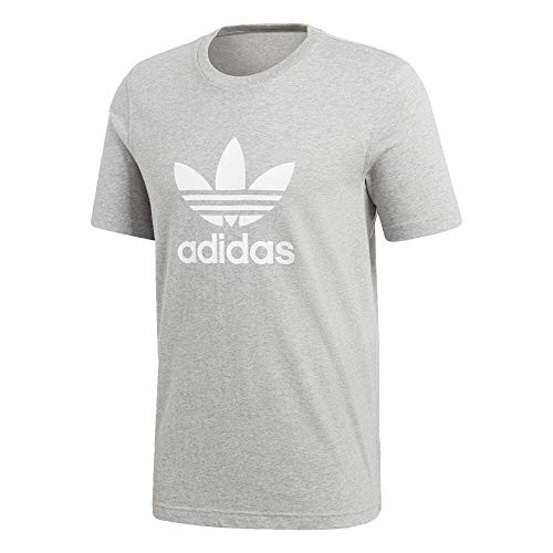 adidas Originals mens Trefoil Tee Medium Grey Heather X-Small adidas Originals mens Trefoil Tee Medium Grey Heather X-Small