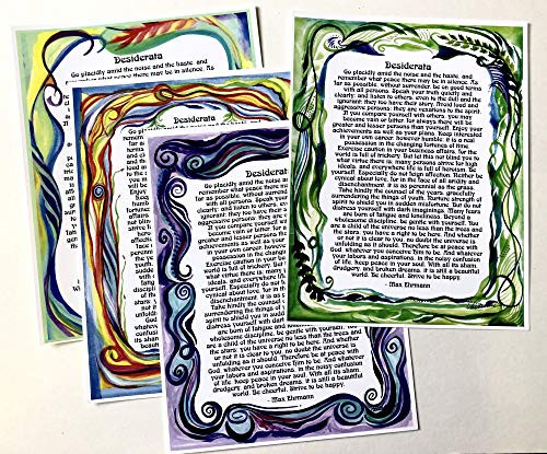 Desiderata poem by Max Erhmann 8x11 poster - Heartful Art by Raphaella Vaisseau