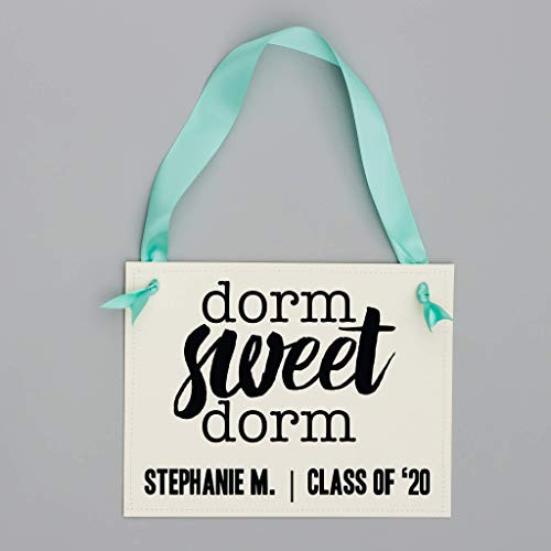 Dorm Sweet Dorm Sign Personalized with College Student_s Name  Plus Graduating Year - Room Plaque