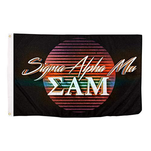 Desert Cactus Sigma Alpha Mu 80_s Letter Fraternity Flag Banner 3 feet x 5 feet Sign Decor Sammy -Flag - 80 s-