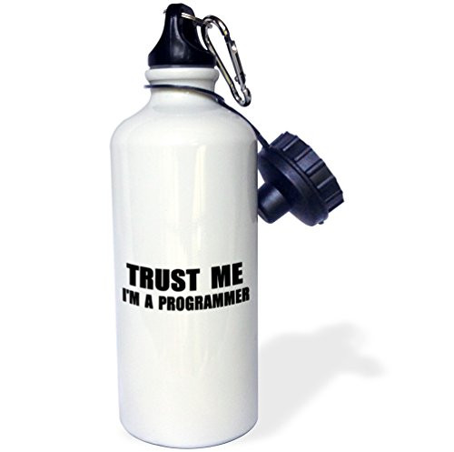 3dRose wb_195648_1 Trust me Im a Programmer. Programming work humor. funny job text gift - Sports Water Bottle, 21oz