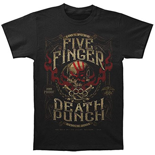 Five Finger Death Punch - 100 Percent  Pure 100 Proof - Adult T-Shirt - XL Black