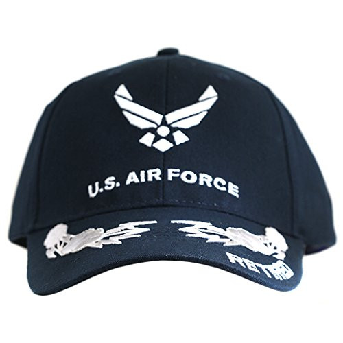 US Air Force Retired Cap with Scrambled Eggs Military Collectible Hats Men Women