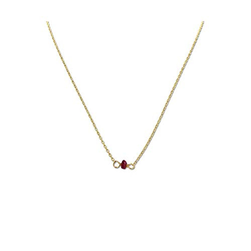 Ruby Short Choker Necklace  14 Inches - Handmade Gold Minimal Jewelry - July Birthstone  Red Gemstone - Birthday Present for Mom  Her  Daughter  Girl  Teen - Anniversary Gift for Wife  Girlfriend Ruby Short Choker Necklace  14 Inches - Handmade Gold Minimal Jewelry - July Birthstone  Red Gemstone - Birthday Present for Mom  Her  Daughter  Girl  Teen - Anniversary Gift for Wife  Girlfriend