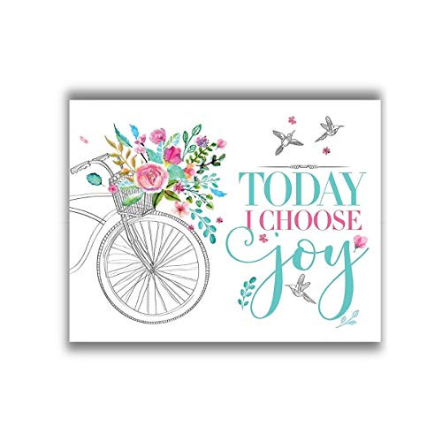 Canvas - Today I Choose Joy - Choose Unframed Poster or Canvas - Great Inspirational Gift and Decor Under 25