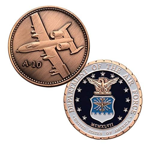 U.S. United States Air Force USAF - A-10 - Copper Plated Challenge Coin