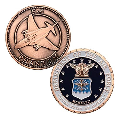 U.S. United States Air Force USAF - F-4 Phantom - Copper Plated Challenge Coin