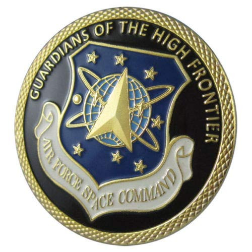 U.S. United States Air Force USAF - Space Command - Guardians of The High Frontier - Gold Plated Challenge Coin U.S. United States Air Force USAF - Space Command - Guardians of The High Frontier - Gold Plated Challenge Coin
