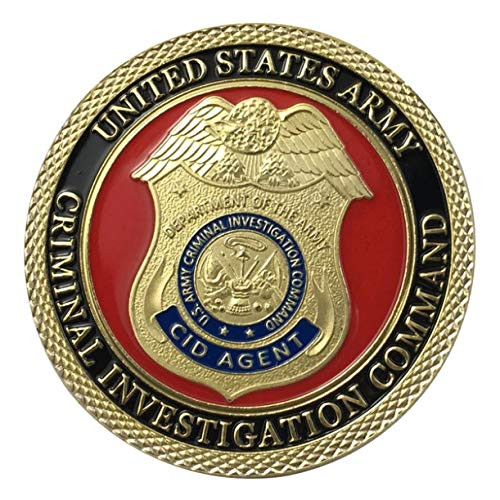 U.S. United States Army USA - Criminal Investigation Command - CID Agent - Gold Plated Challenge Coin U.S. United States Army USA - Criminal Investigation Command - CID Agent - Gold Plated Challenge Coin
