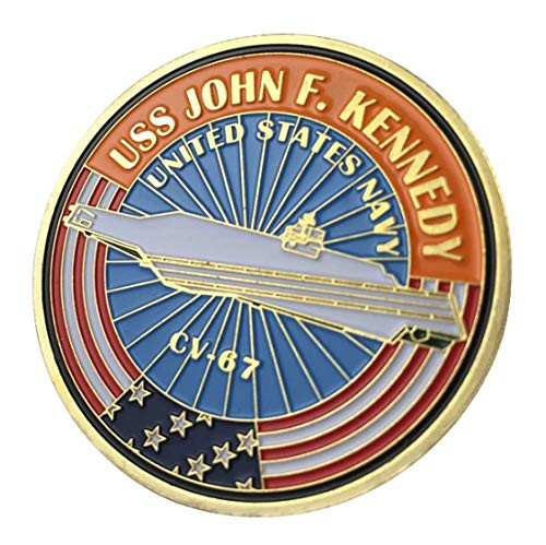 U.S. United States Navy - USS John F. Kennedy CV-67 - Gold Plated Challenge Coin