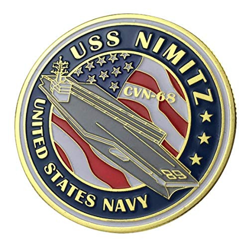 U.S. United States Navy - USS Nimitz CVN-68 - Gold Plated Challenge Coin