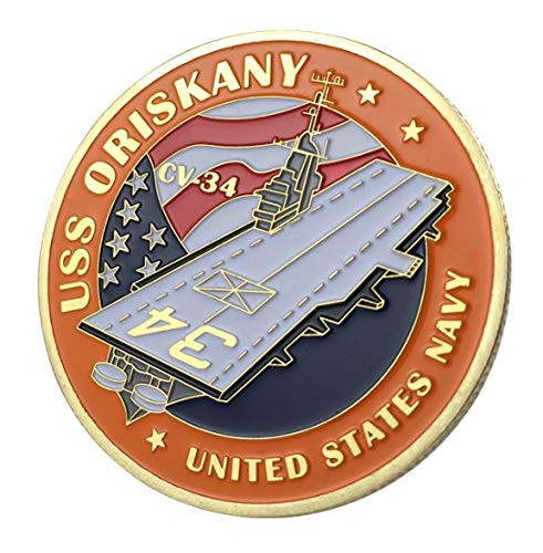 U.S. United States Navy - USS Oriskany CV-34 - Gold Plated Challenge Coin