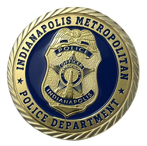 U.S. United States - Indianapolis Metropolitan Police Department - Police Officer - Gold Plated Challenge Coin