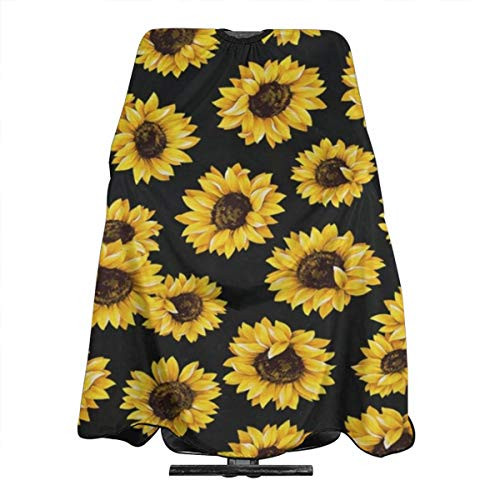 Barber Cape Sunflower Floral Flower On Black Professional Salon Hair Cutting Capes For Hair Stylist Waterproof Haircut Hairdressing Clients Hairstylist Capes For Adult Men Women Kids Barber Cape Sunflower Floral Flower On Black Professional Salon Hair Cutting Capes For Hair Stylist Waterproof Haircut Hairdressing Clients Hairstylist Capes For Adult Men Women Kids
