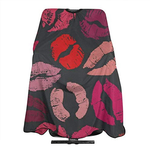 Barber Cape Pink Lips Lipstick Kisses Professional Salon Hair Cutting Capes For Hair Stylist Waterproof Haircut Hairdressing Clients Hairstylist Capes For Adult Men Women Kids Barber Cape Pink Lips Lipstick Kisses Professional Salon Hair Cutting Capes For Hair Stylist Waterproof Haircut Hairdressing Clients Hairstylist Capes For Adult Men Women Kids