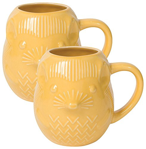 Now Designs Critter Stoneware Mug, Set of Two, Harriet Hedgehog