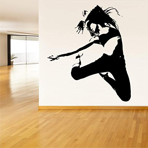 Vinyl Sticker Woman Pretty Girl Beauty Hair Dance Hip Hop Mural Decal Wall Art Decor EH162