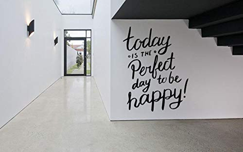 Wall Vinyl Sticker Today Is The Perfect Day To Be Happy Quote Phrase Motivation Mural Decal Art Decor LP0821 Wall Vinyl Sticker Today Is The Perfect Day To Be Happy Quote Phrase Motivation Mural Decal Art Decor LP0821