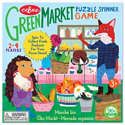 eeBoo Green Market Puzzle Spinner Game, 1 EA