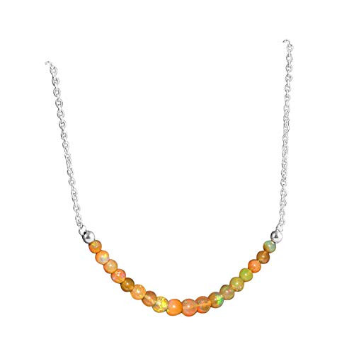 Natural Ethiopian Opal Necklace in 925 Sterling Silver For Women Personalized Gifts